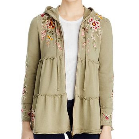 Johnny Was Tops - *NWOT* Johnny Was Acacia Cotton Tiered Hoodie